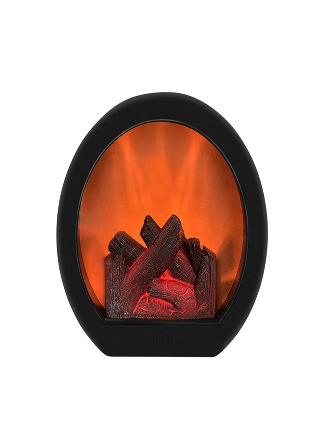 Ragyzity Decorative Flameless Portable LED Lanterns, Fireplace Light with LED Simulation Log Flame Effect, Touch Switch Simulation Flame for Home Christmas Decor - Image 1